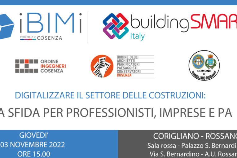 seminario ibimi - digitalizzare le imprese - bim - evento bim corigliano rossano - tecno 3d - building smart eventi - ibimi eventi - seminario tecno 3d - evento 3 novembre