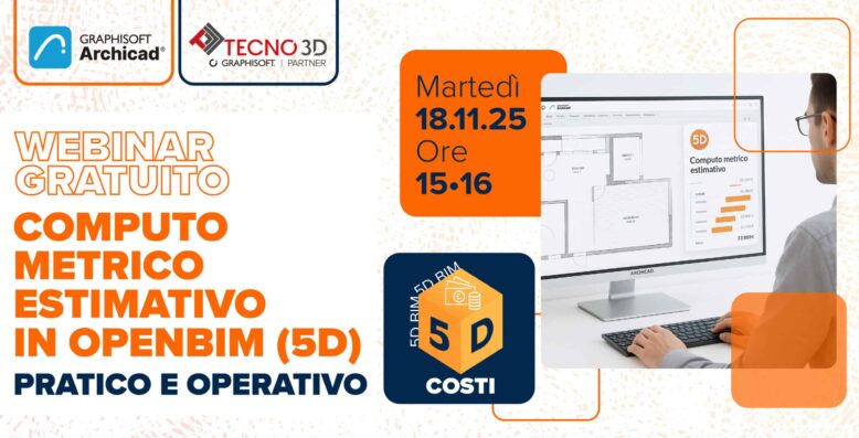 webinar gratuito bim; 5d bim; costi bim; cme archicad; archicad; come fare cme in archicad; archicad