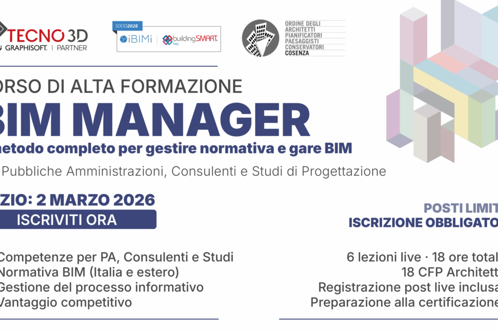 corso bim manager; diventa bim manager; formazione bim manager; bim manager certificato; corso completo; corso bim;