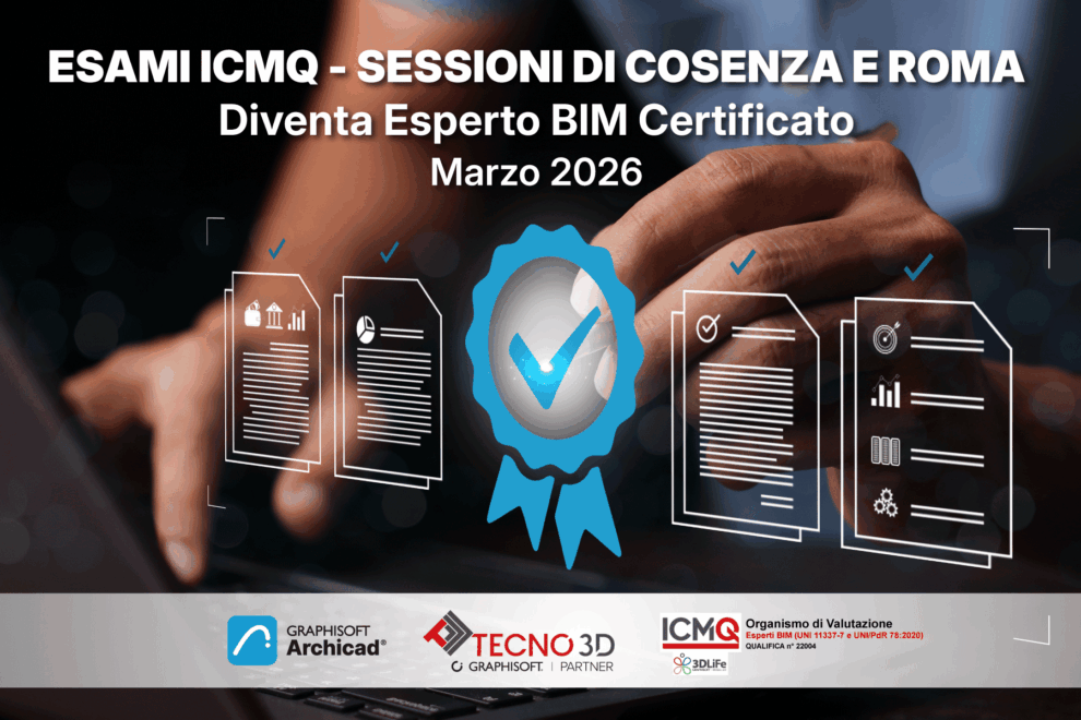 esami icmq; icmq; esperto bim; esami bim; certificazione bim; bim specialist; cde Manager; bim manager; bim coordinator, bim specialist architettura; bim specialist strutture; bim specialist mep; diventa bim specialist; Certificazione ICMQ Roma; Rivenditore Archicad Roma; Passaggio da AutoCAD a BIM Roma